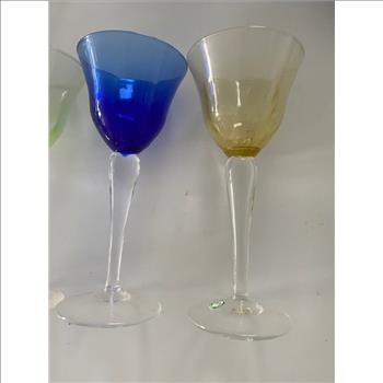 4 Pieces Made in Italy Crystal Wine Glasses