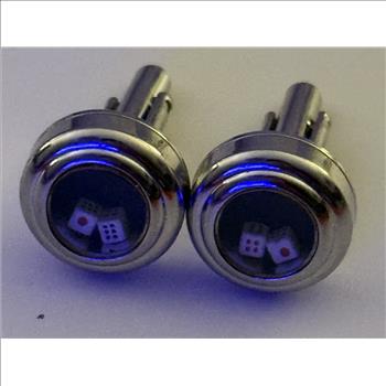 Dice Game Silver Cufflinks