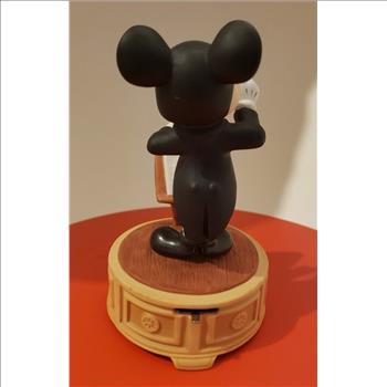 Walt Disney Mickey Mouse Conductor Ceramic Wind Up Music Box