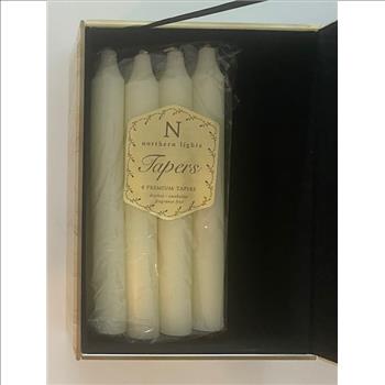 8 Candles With Glass Holder Container