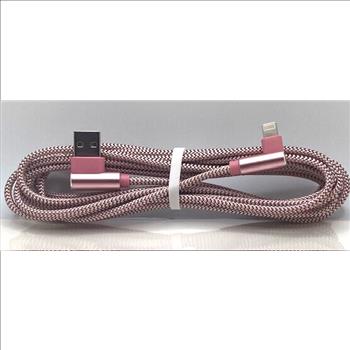 5 Pcs iPhone Insulated Breaded Charging 90 Degree Cable 