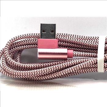 5 Pcs iPhone Insulated Breaded Charging 90 Degree Cable 