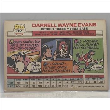 Darrel Evans Baseball Card Tops