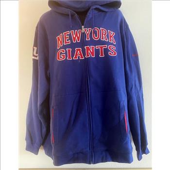 Reebok New York Giants Zipper Hoodie Jacket Size X-Large 