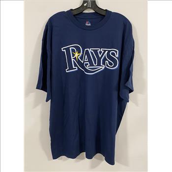 MLB Tampa Bay Rays Majestic T-Shirt Size Large