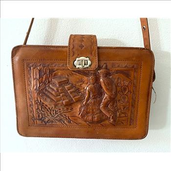 Vintage Handmade Navajo Leather Purse
