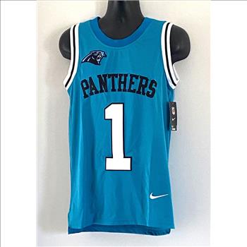 NFL Carolina Panthers Cam Newton  Sleeveless Replica Jersey Size  L