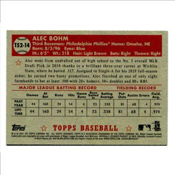 Topps Card Alec Bohm Rookie Card # 152