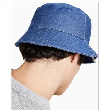 Sun + Stone Mens Chambray Fitted Bucket Hat