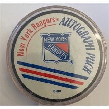 NHL New York Rangers Autographed Puck