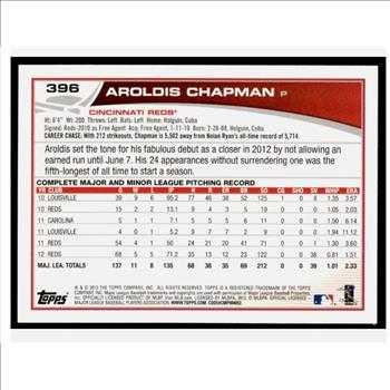 Cincinnati Reds Aroldis Chapman Card # 396