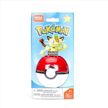 Mega Construx Genuine Pokemon Meowth Figurine
