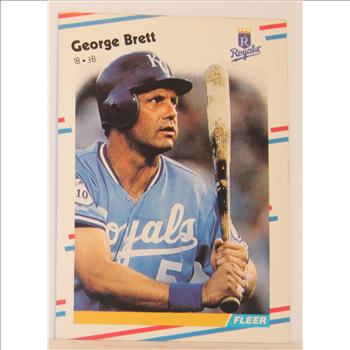 Fleer Baseball Cards 3 HOF Greatest Players George Brett, Dwight The Doc Gooden and Will Clark