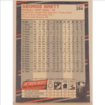 Fleer Baseball Cards 3 HOF Greatest Players George Brett, Dwight The Doc Gooden and Will Clark