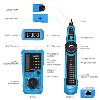 5 Pcs ELEGIANT Wire Tracker Tester