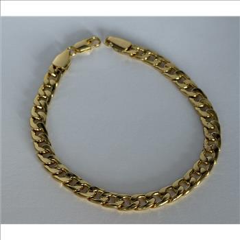Cuban Link Chain in Yellow 18 K Gold Plated 
