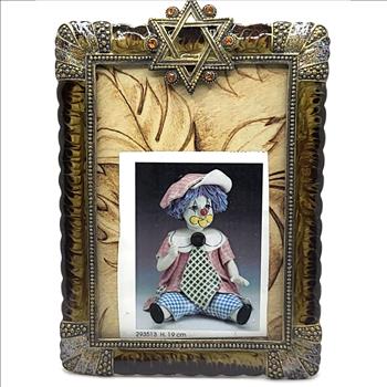 Tiger Eye Crystal Star Of David Picture Frame 