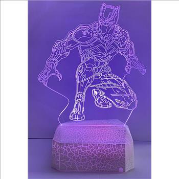 Black Panther 3D Night Light Color Changing