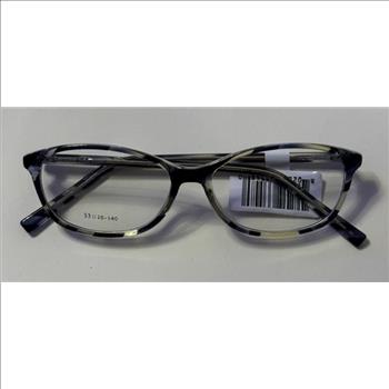 A Pair of Blue-Tortoise Oval Acetate Eyeglass 