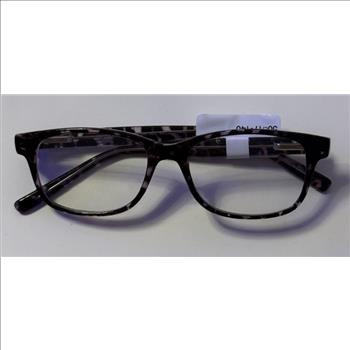 A Pair of Blue-Tortoise Oval Acetate Eyeglass 