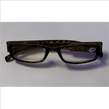 Tortoise Oval Acetate Eyeglass W/ LED Light