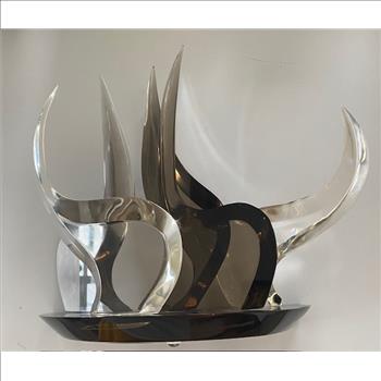 Van Teal Original 1970s Abstract Acrylic Lucite Sculpture 