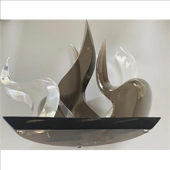 Van Teal Original 1970s Abstract Acrylic Lucite Sculpture 