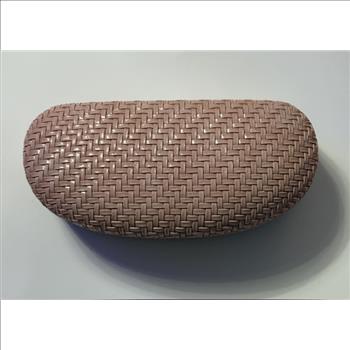 Basketweave Clamshell Hard Sunglasses Case