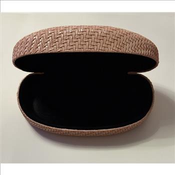 Basketweave Clamshell Hard Sunglasses Case
