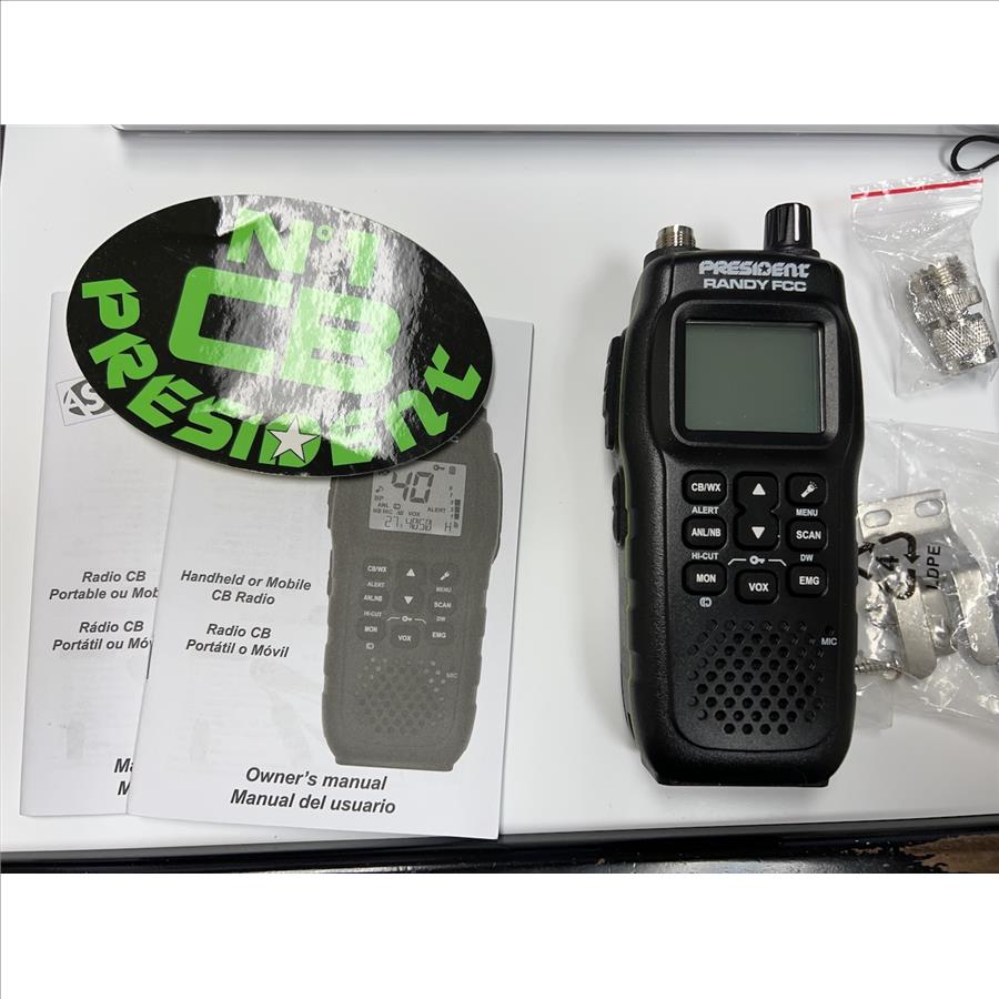 President Randy FCC Handheld or Mobile CB Radio with Weather Channel
