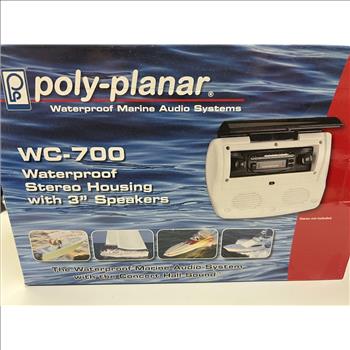 Waterproof Marine / RV stereo enclosure with speakers