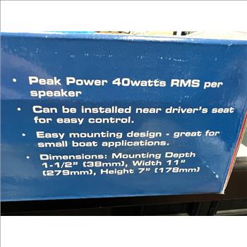 Waterproof Marine / RV stereo enclosure with speakers