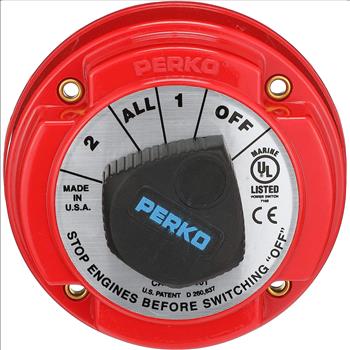 Perko Seachoice Battery Select Switch, Disconnect Isolator Cutoff, Dual, 12 -50V