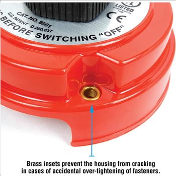 Perko Seachoice Battery Select Switch, Disconnect Isolator Cutoff, Dual, 12 -50V