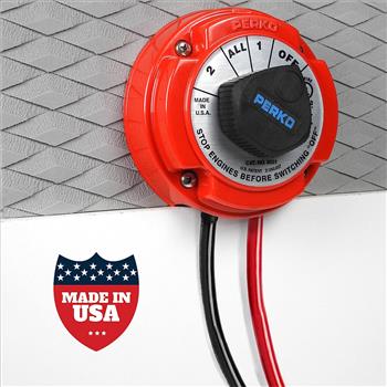 Perko Seachoice Battery Select Switch, Disconnect Isolator Cutoff, Dual, 12 -50V