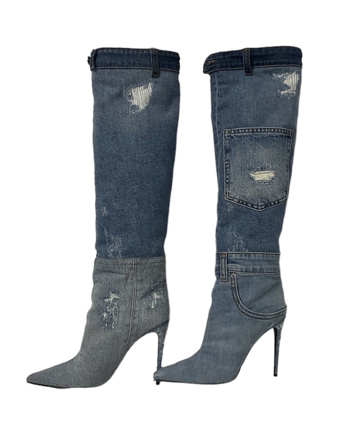 dolce and gabbana knee high boots