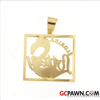 18KT YELLOW GOLD FLORIDA LOTTERY LOGO CHARM
