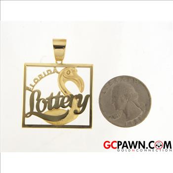 18KT YELLOW GOLD FLORIDA LOTTERY LOGO CHARM