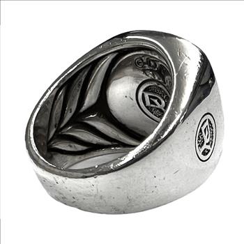 DAVID YURMAN STERLING SILVER AND SAPPHIRE CLUSTER RING