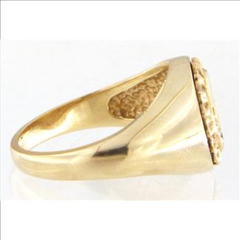 14KT YELLOW GOLD PEPSI COLA BOTTLE CAP FASHION RING