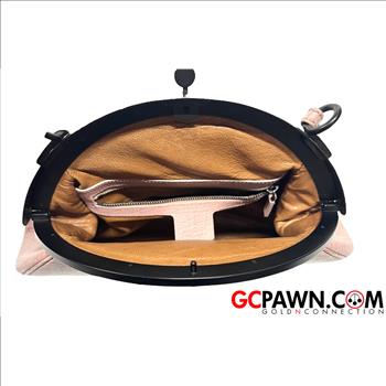 GUCCI PINK AND MAUVE BAMBOO FRAME PURSE