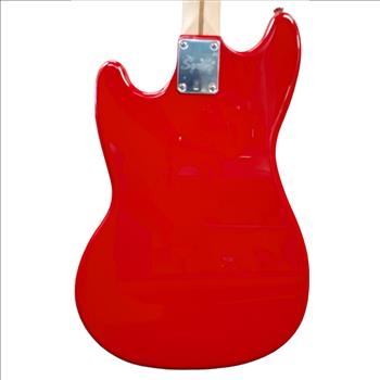 SQUIER 4 STRING BRONCO BASS GUITAR IN CHERRY RED