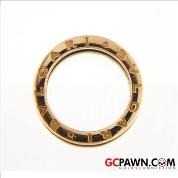 BVLGARI B.ZERO1 18KT ROSE GOLD AND CERAMIC CENTER SPIRAL RING