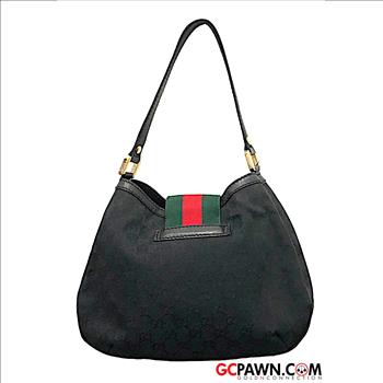 GUCCI GG WEB HOBO SHOULDER BAG