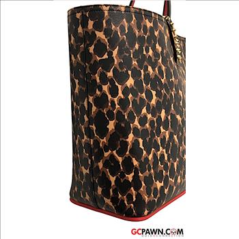 CHRISTIAN LOUBOUTIN CABATA LEOPARD TOTE BAG WITH WALLET