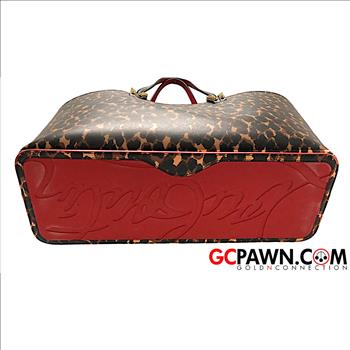 CHRISTIAN LOUBOUTIN CABATA LEOPARD TOTE BAG WITH WALLET