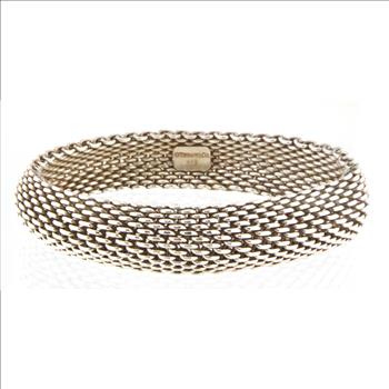 TIFFANY & CO SOMERSET MESH STERLING SILVER BRACELET