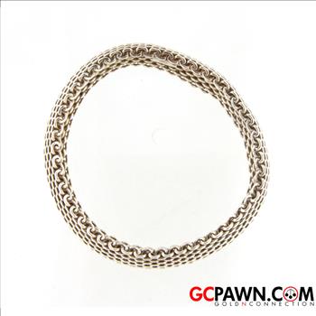 TIFFANY & CO SOMERSET MESH STERLING SILVER BRACELET