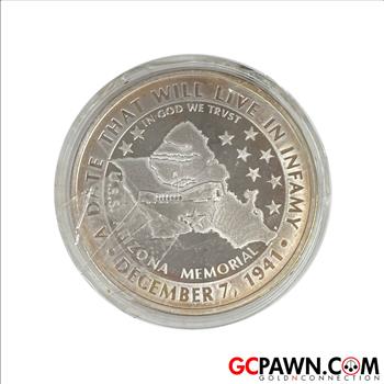 16 OZ UNITED STATES 50TH ANNIVERSARY PEARL HARBOR MEMORIAL COIN