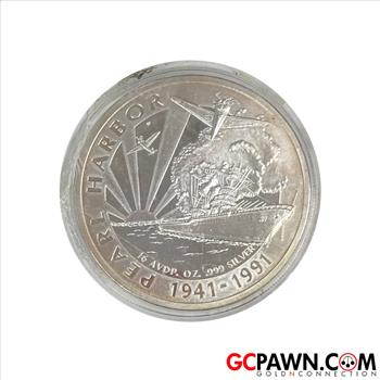 16 OZ UNITED STATES 50TH ANNIVERSARY PEARL HARBOR MEMORIAL COIN